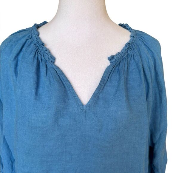 J Jill Love Linen Blouse Top Peasant Boho Relaxed Fit Bundle Of 2 Womens Large - Picture 9 of 15